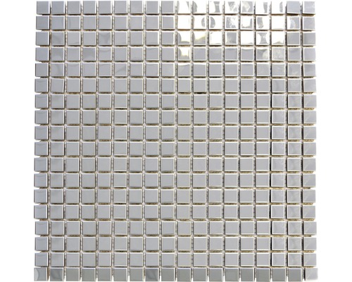 Mozaïektegel metaal RVS XCE 15G zilver 30x30 cm