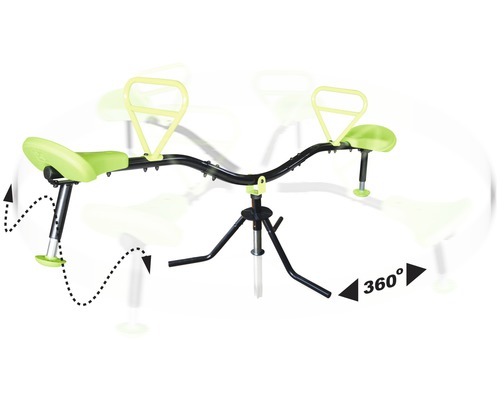 Draaimolen met stoelen en handgrepen, 360 graden draaibaar
