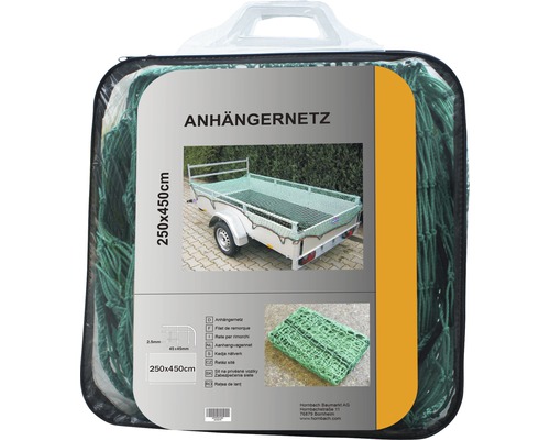 Aanhangwagennet, 250 x 450 cm, voor het vastzetten van ladingen op aanhangwagens