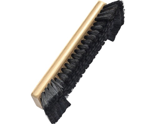 Schoenpoetsborstel met houten handvat en borstelharen