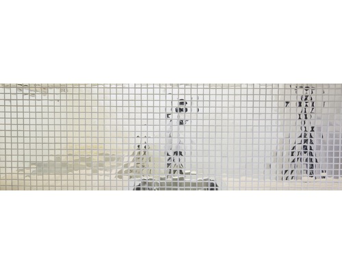 Tegelwand met kleine vierkante tegels