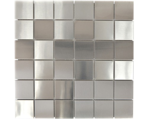 Mozaïektegel metaal RVS XCE 48D zilver 29,8x29,8 cm