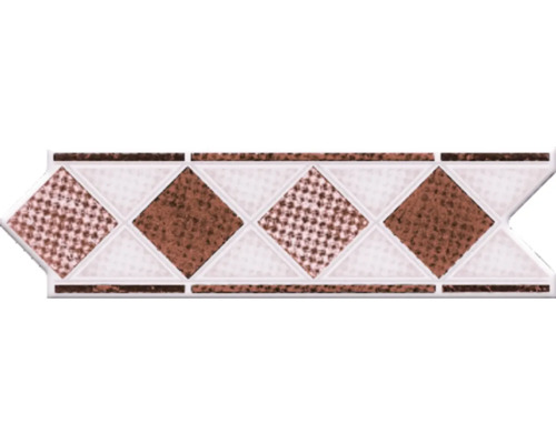 Listello Eindloos HP-4 marmer beige 6x20 cm Decoratieve tegel met ruitpatroon