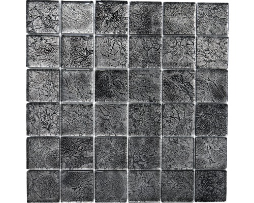 Mozaïektegel glas XCM 8BL27 zwart 30x30 cm Mozaïektegel met decoratief oppervlak