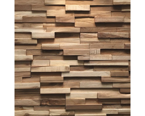 Houten wandbekleding met driedimensionale uitstraling voor wanddesign