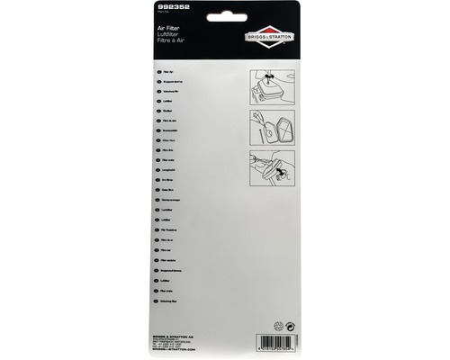 Briggs and Stratton luchtfilter verpakking