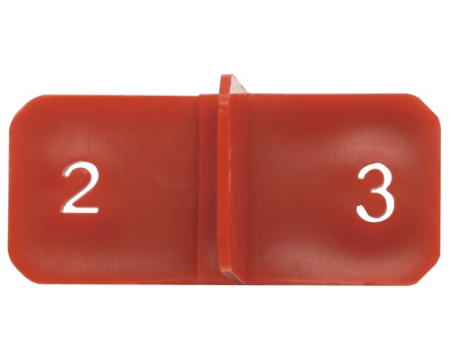 Kunststof onderdeel met de nummers 2 en 3