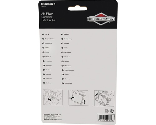 Briggs and Stratton luchtfilter verpakking