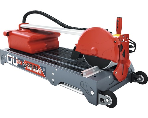 Tegelsnijder met koelwaterreservoir en wielen