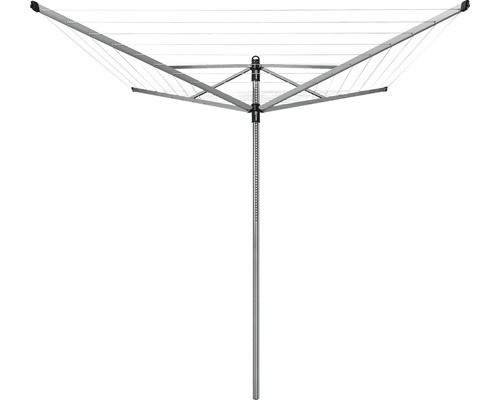 BRABANTIA Droogmolen Lift-O-Matic met grondanker metallic grijs 60 m