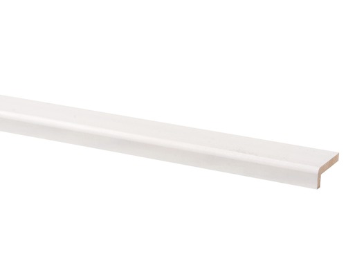 Hoeklat grenen gegrond wit (b x d x l) 32 x 12 x 2700 mm Een wit houten kraalprofiel