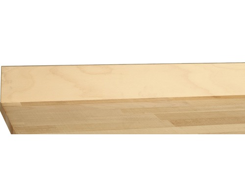 Houten werkblad van beuken met rechte rand