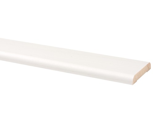 Koplat recht grenen gegrond wit (b x d x l) 68 x 12 x 2700 mm Witte houten plint