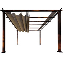 Pergola met stoffen dak als zonwering