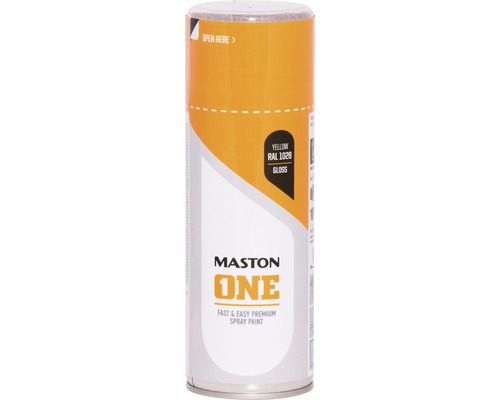 MASTON One spuitlak glans RAL 1028 geel 400 ml
