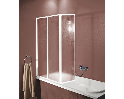 Badvouwwand 3-delig kunststof glas decor 120x140 cm Badvouwwand 3-delig kunststof glas decor 120x140 cm