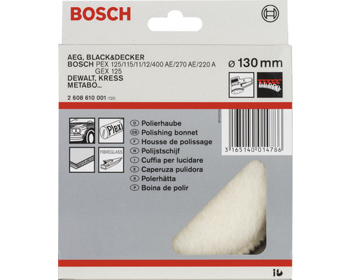 Bosch polijstschijf met een diameter van 130 millimeter