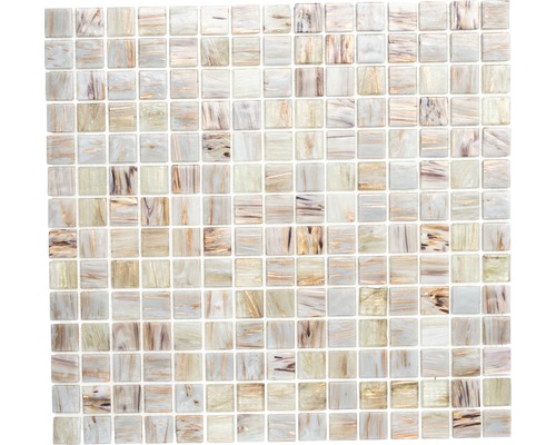 Mozaïektegel glas GSL 510 licht beige 30x33 cm Glazen mozaïektegels