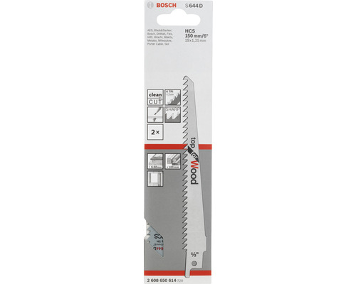 Bosch reciprozaagblad S 644 D voor hout