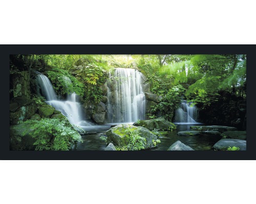 PURE LIVING Schilderij met lijst Waterfall in Paradise 60x130 cm