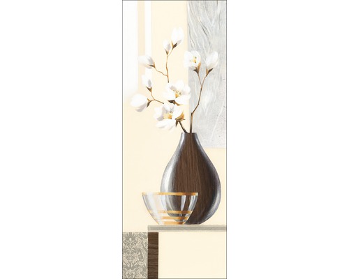 PURE LIVING Schilderij canvas Brown Oval Vase I 27x77 cm