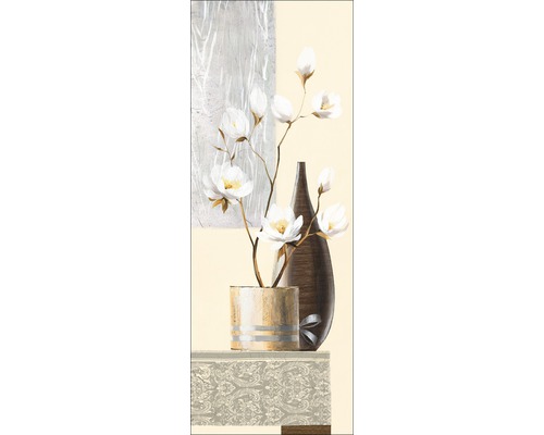 PURE LIVING Schilderij canvas Brown Oval Vase II 27x77 cm