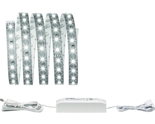 PAULMANN MaxLED 500 LED-strip basisset daglichtwit 150 cm zilver ongecoat Ledstrip met voeding