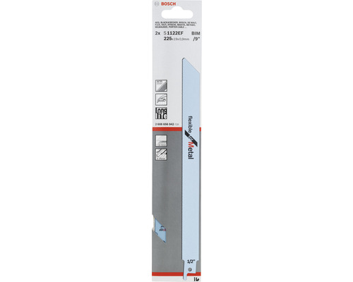 Bosch reciprozaagbladset S 1122 EF, 225 mm, geschikt voor metaal