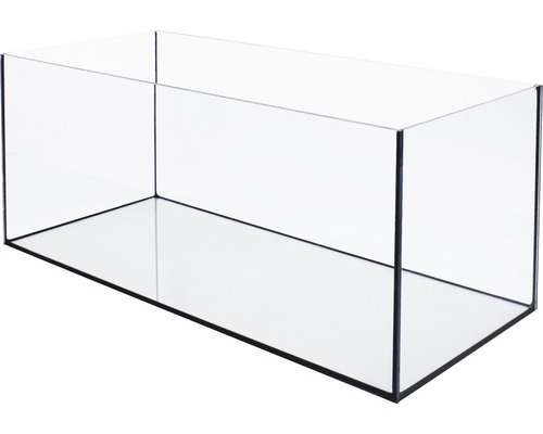 Leeg rechthoekig glazen aquarium