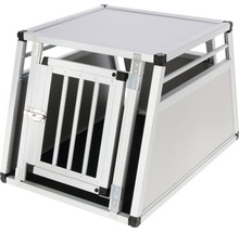 Aluminium hondenbox met open deur