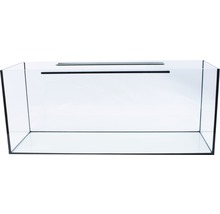 Leeg glazen aquarium met afdekking