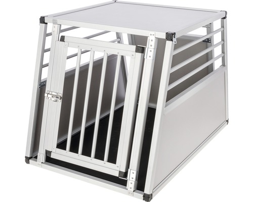 Aluminium hondenbox met open deur