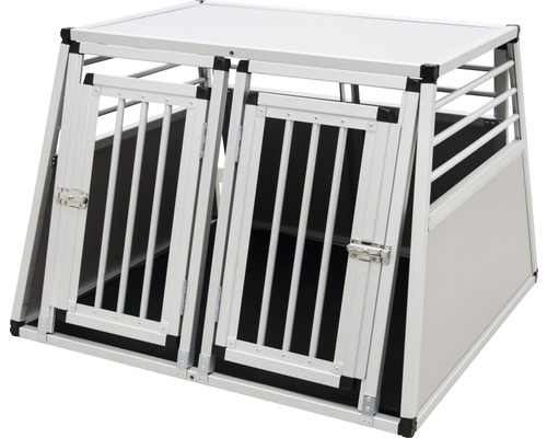Hondentransportbox van aluminium met twee deuren