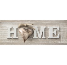Decoratie met het woord Home en een houten hart