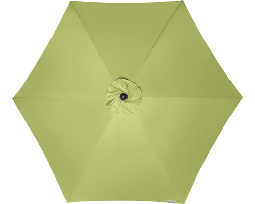 Bovenaanzicht van een parasol