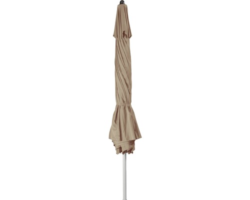 Gesloten parasol met wit frame