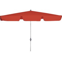 Vierkante parasol met metalen standaard