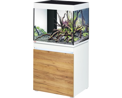 EHEIM Aquariumcombinatie Incpiria 230 L met LED-verlichting en verlichte onderkast alpen/eiken 70x60x144 cm