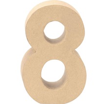 GLOREX Kartonnen cijfer 8 17,5x5,5 cm