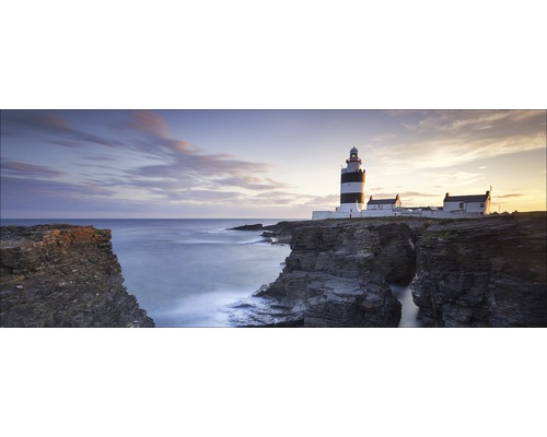PURE LIVING Schilderij glas Lighthouse & Sea I 30x80 cm