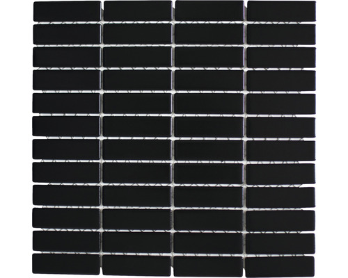 Mozaïektegel keramisch ST 360 zwart mat 30x31,5 cm