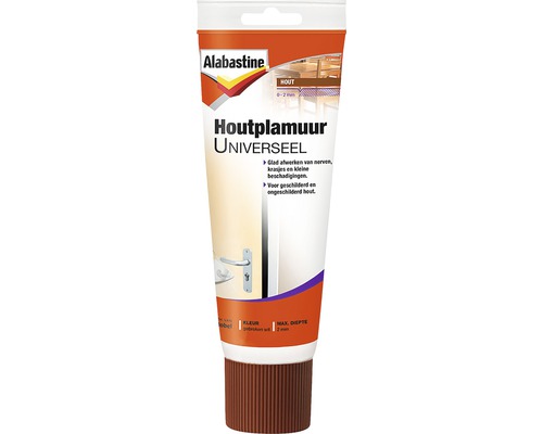 ALABASTINE Houtplamuur universeel tube 400 g Alabastine Houtplamuur Universeel voor het repareren van hout
