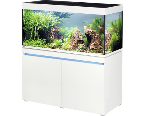 EHEIM Aquariumcombinatie Incpiria 430 L met LED-verlichting en verlichte onderkast alpen 130x60x144 cm