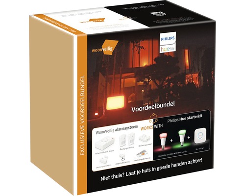 Woonveilig en Philips Hue starterset voordeelbundel