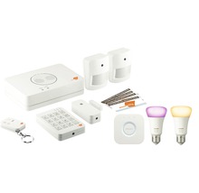 Huisalarmsysteem set met bewegingsmelders, toetsenbord, afstandsbediening en Philips Hue lampen
