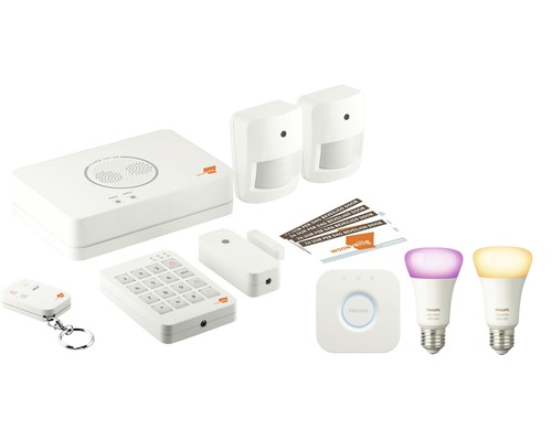 WOONVEILIG + PHILIPS Hue Voordeelbundel (alarmsysteem ALARM-03 + Hue Starterkit)