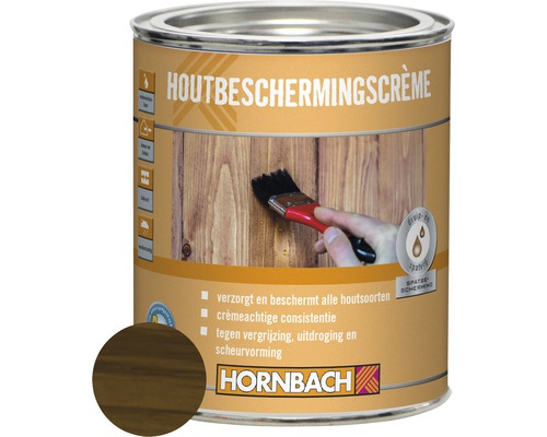 HORNBACH Houtbeschermingscrème noten 750 ml Houtbeschermingscrème in metalen emmer