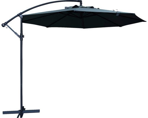 SOLUNA Zweefparasol Lyon donkergrijs Ø 300 cm, hoogte 257 cm SOLUNA Zweefparasol Lyon donkergrijs Ø 300 cm, hoogte 257 cm