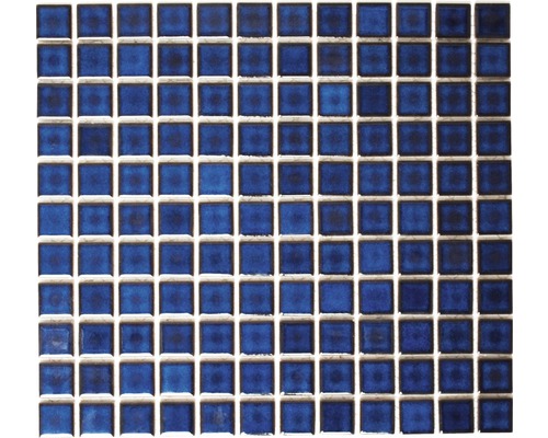 Mozaïektegel keramisch M 451 blauw 30,5x32,5 cm Glazen mozaïektegels