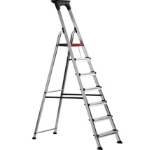 Aluminium klapladder met zes treden